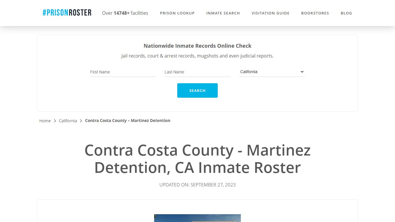 Contra Costa County - Martinez Detention, CA Inmate Roster - Prisonroster